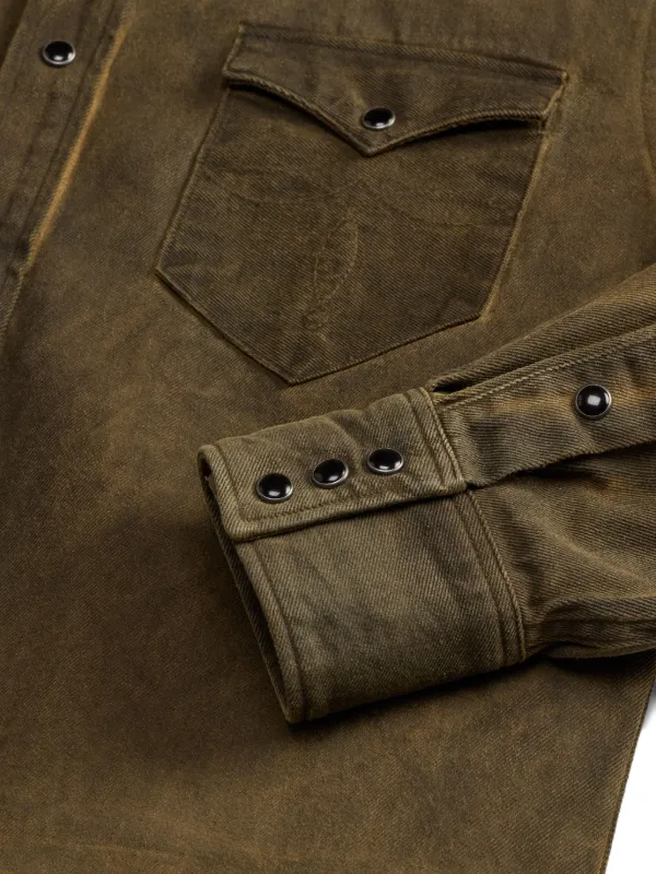 Ralph Lauren RRL Studded long-sleeved Shirt | Brown | FARFETCH