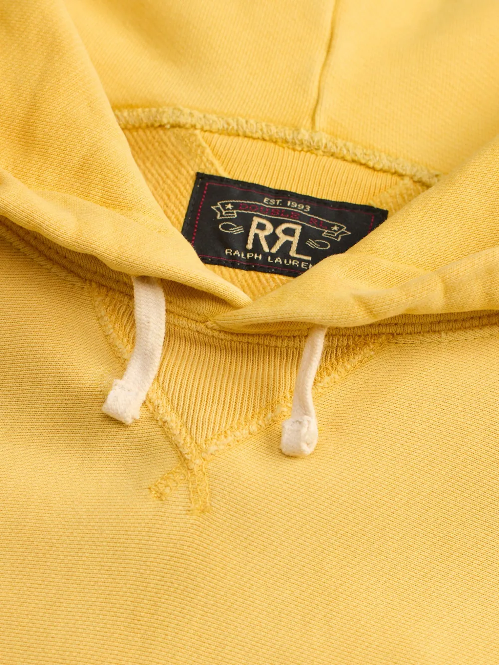 Ralph Lauren RRL Fleece hoodie met trekkoord Geel