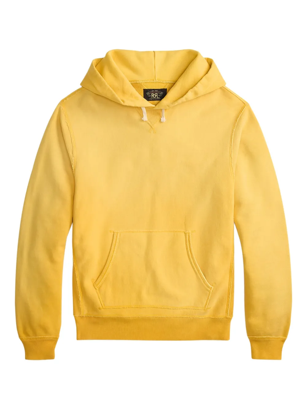 Ralph Lauren RRL drawstring ribbed fleece hoodie - Yellow