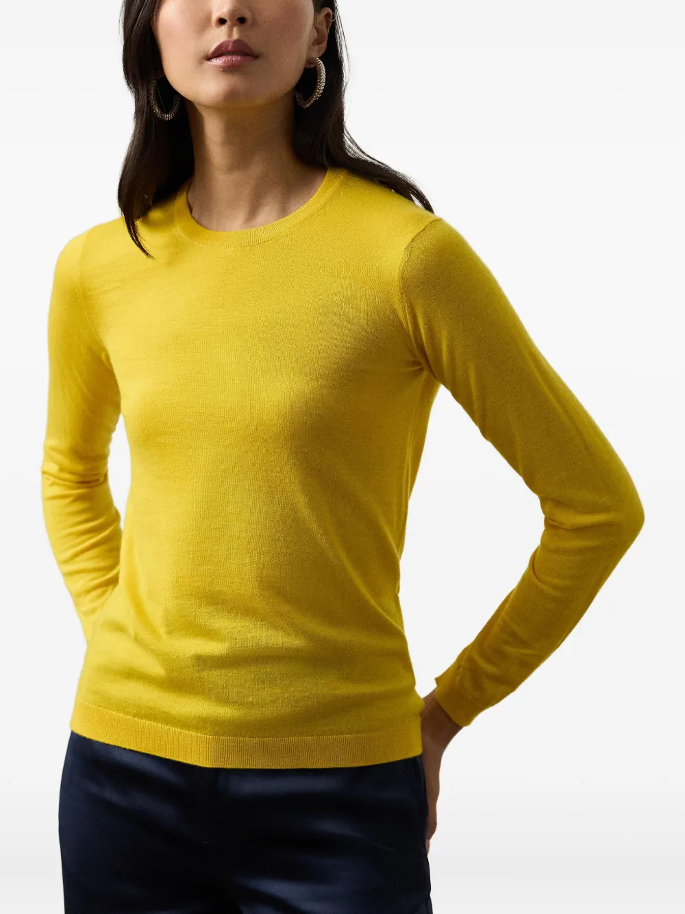 Ralph Lauren Collection Kasjmier trui met ronde hals Geel