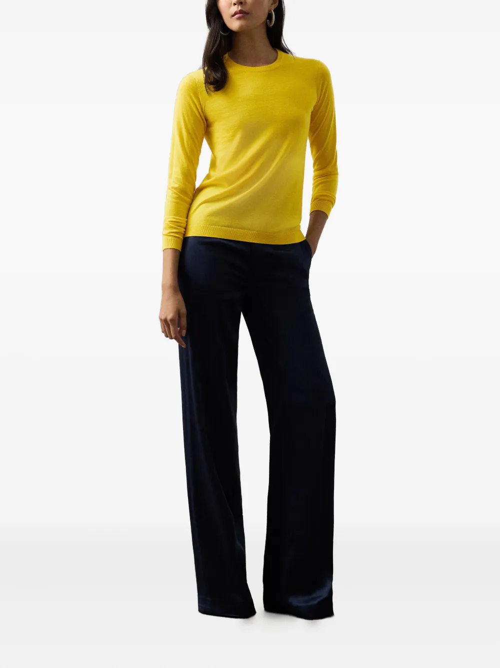 Ralph Lauren Collection Kasjmier trui met ronde hals Geel