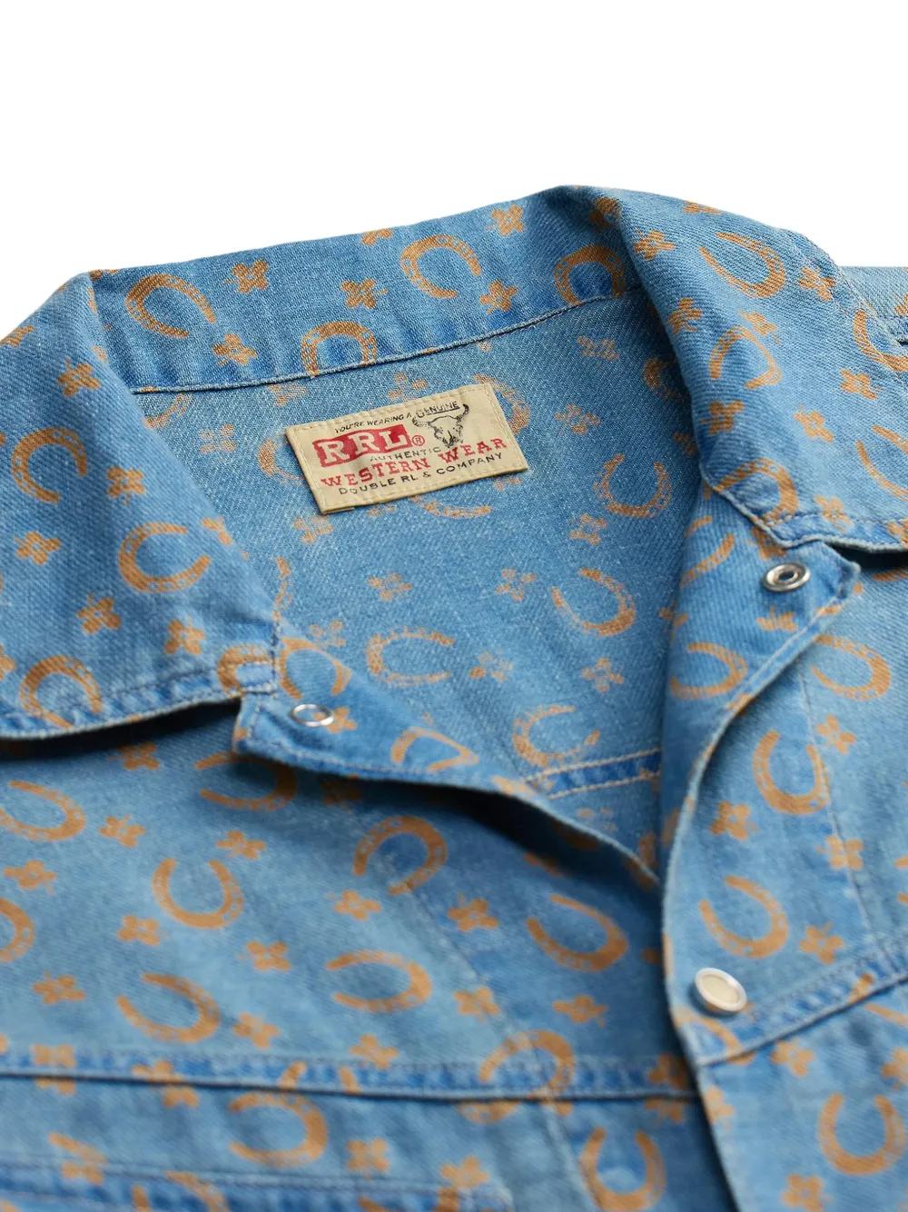 Ralph Lauren RRL Overhemd met hoefijzer-print Blauw