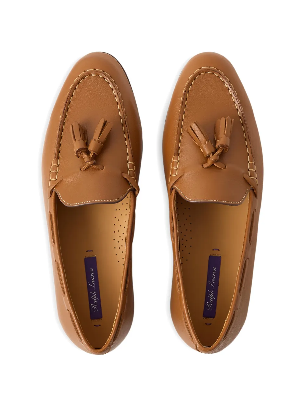 Ralph Lauren Collection Briar loafers met kwastje Bruin
