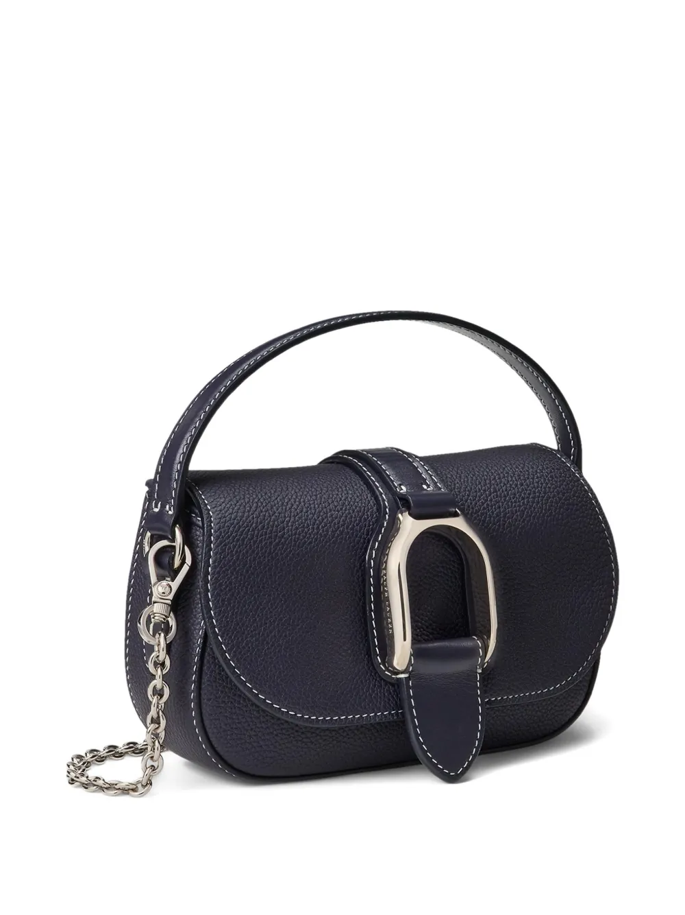 Ralph Lauren Welington Calfskin Chain Mini Bag In Blue