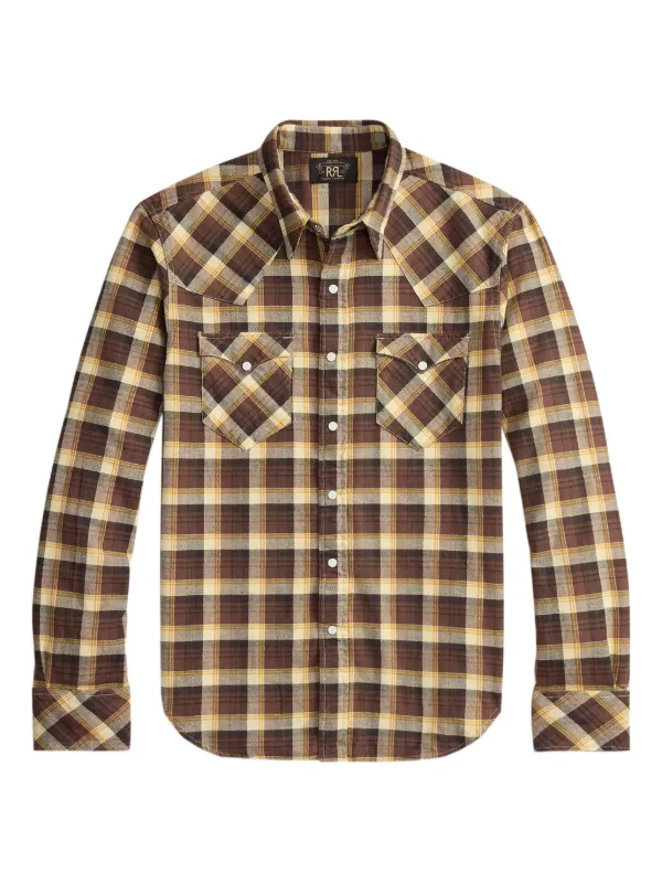 Ralph Lauren RRL チェック シャツ | ブラウン | FARFETCH JP
