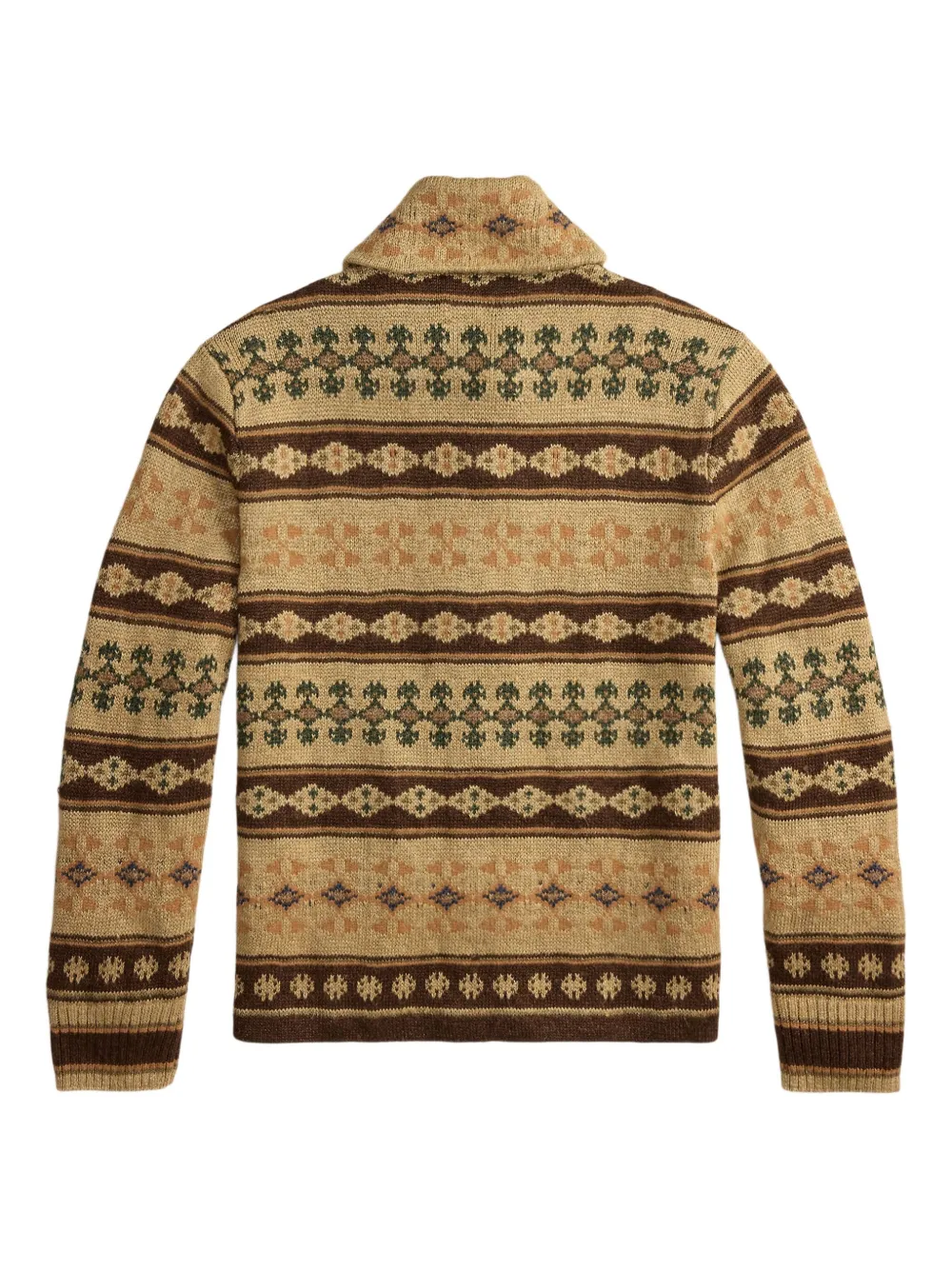 Ralph Lauren RRL Vest met sjaalkraag en patroon Beige