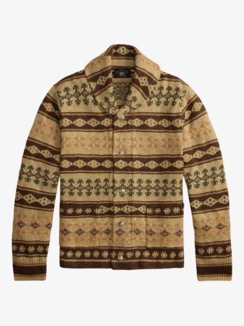 Ralph Lauren RRL Vest met sjaalkraag en patroon