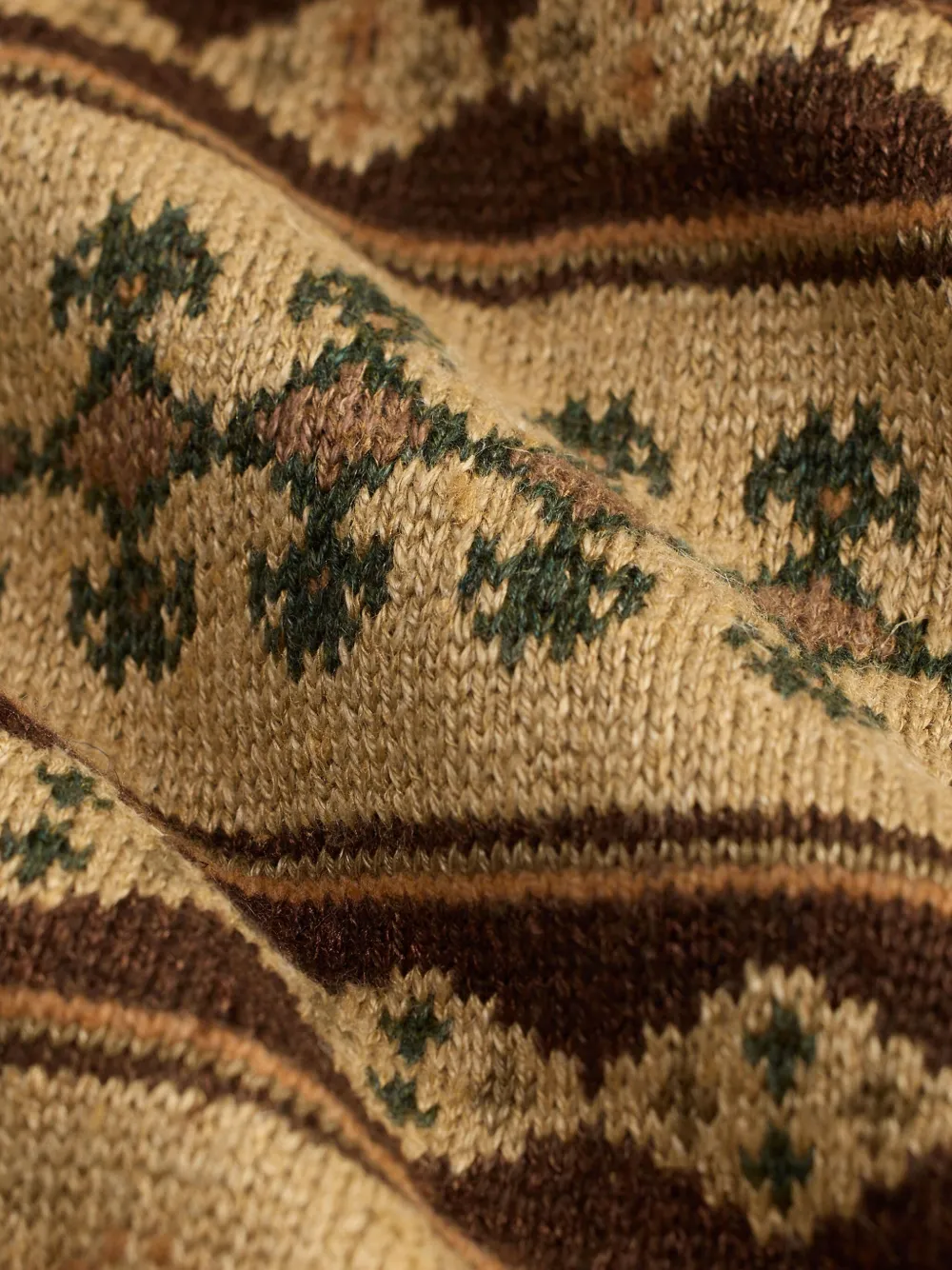 Ralph Lauren RRL Vest met sjaalkraag en patroon Beige