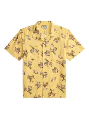 Ralph Lauren RRL プリント ショートスリーブシャツ | イエロー