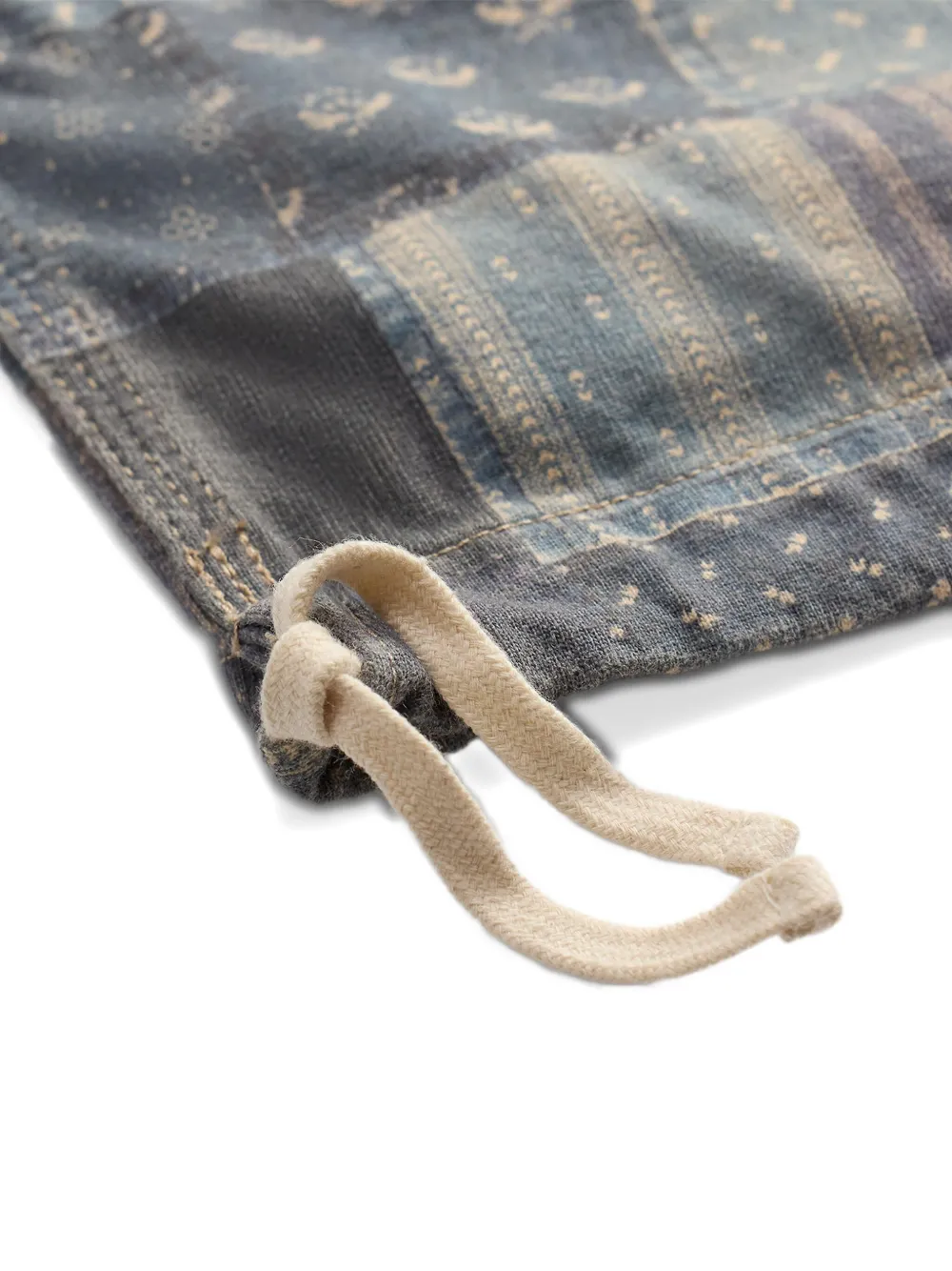 Ralph Lauren RRL Broek met trekkoordsluiting en patchwork Blauw