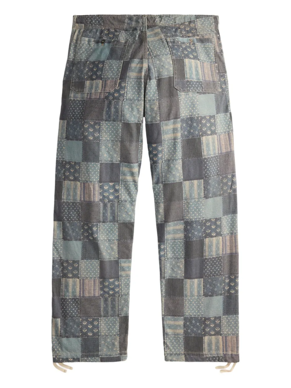 Ralph Lauren RRL Broek met trekkoordsluiting en patchwork Blauw