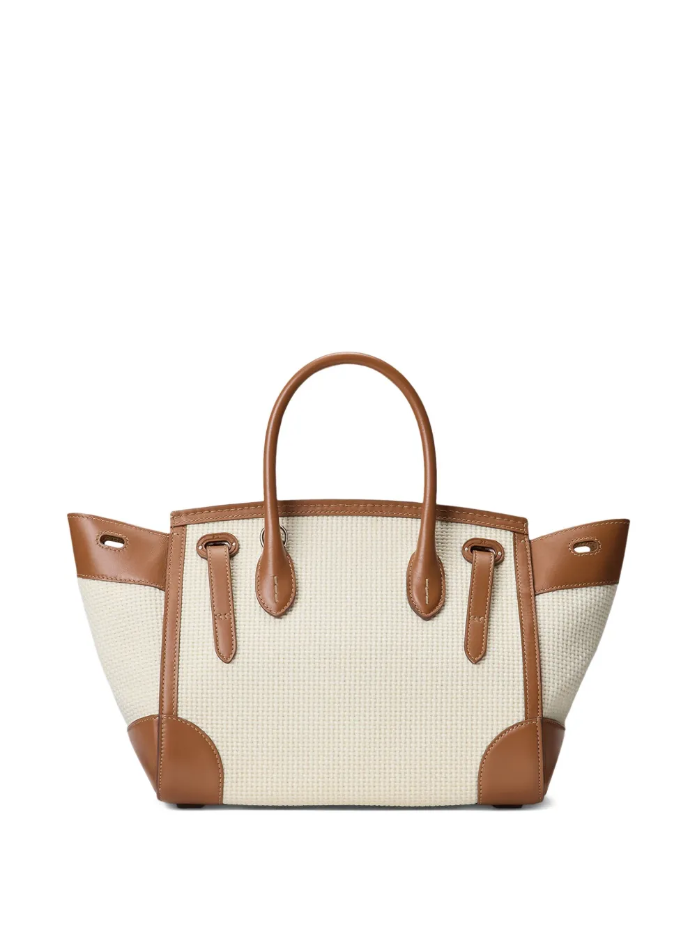 Ralph Lauren Soft Ricky 27 Woven Tote Bag In Neutral
