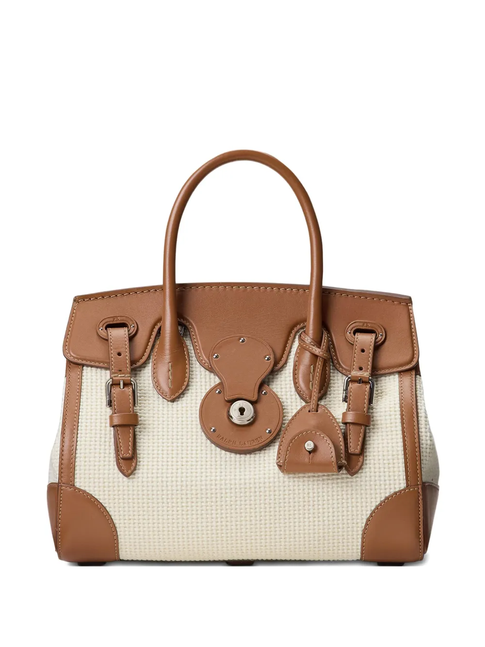 Ralph Lauren Soft Ricky 27 Woven Tote Bag In Neutral