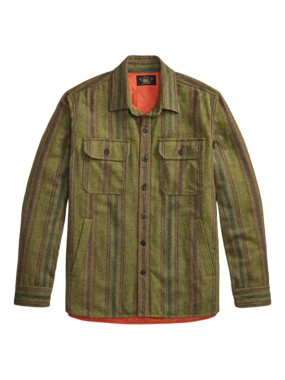 Ralph Lauren RRL Camicia a righe con tasca - Verde