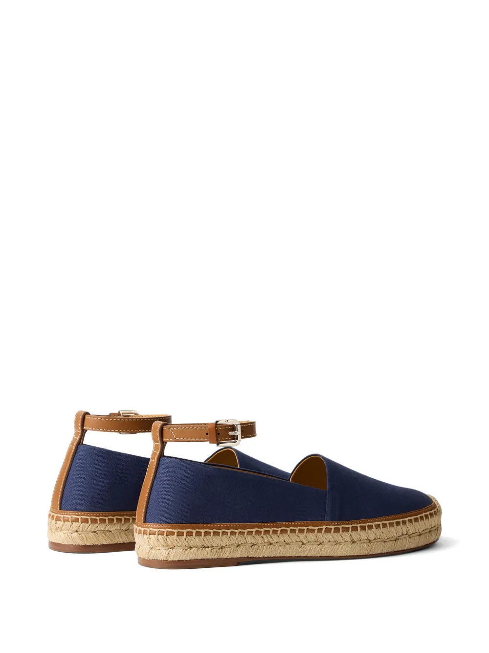 Ralph Lauren Collection Hadan crocheted ankle strap espadrille Blauw