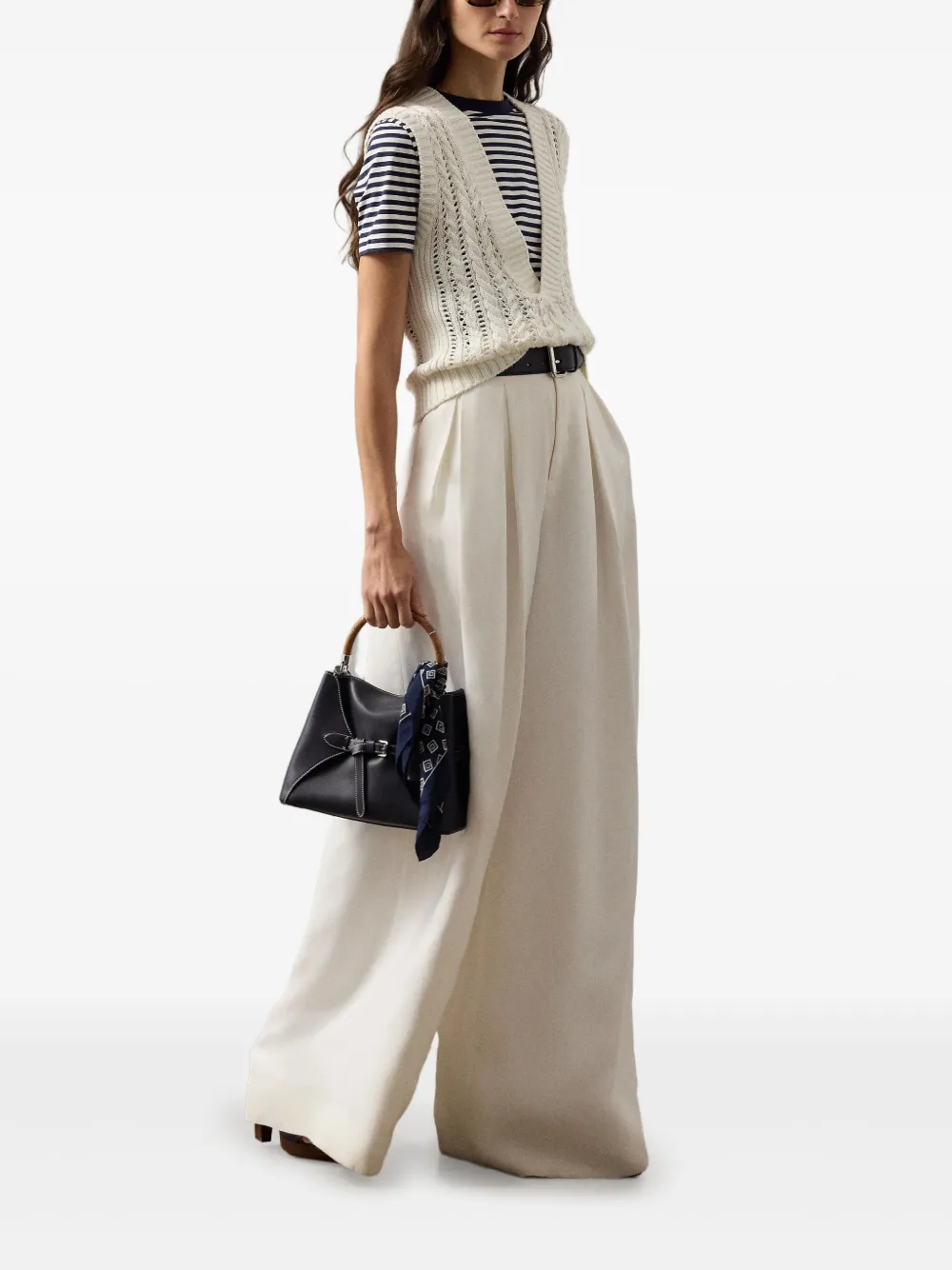 Ralph Lauren Cable-knit Vest In Neutral