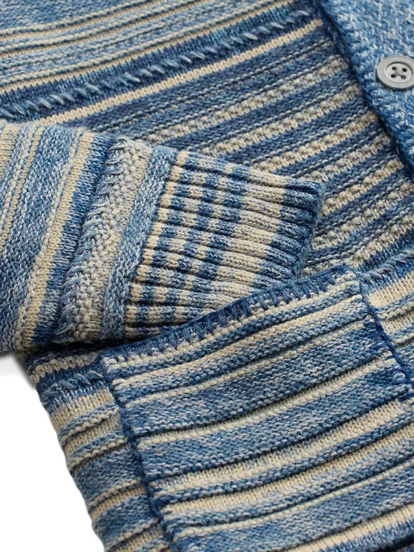 Ralph Lauren RRL Striped Button Cardigan | Blue | FARFETCH