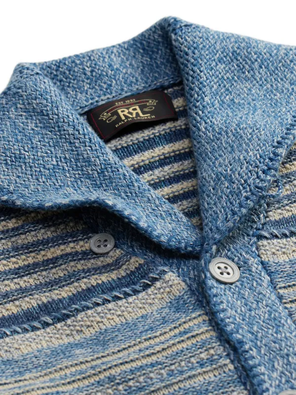 Ralph Lauren RRL Striped Button Cardigan | Blue | FARFETCH