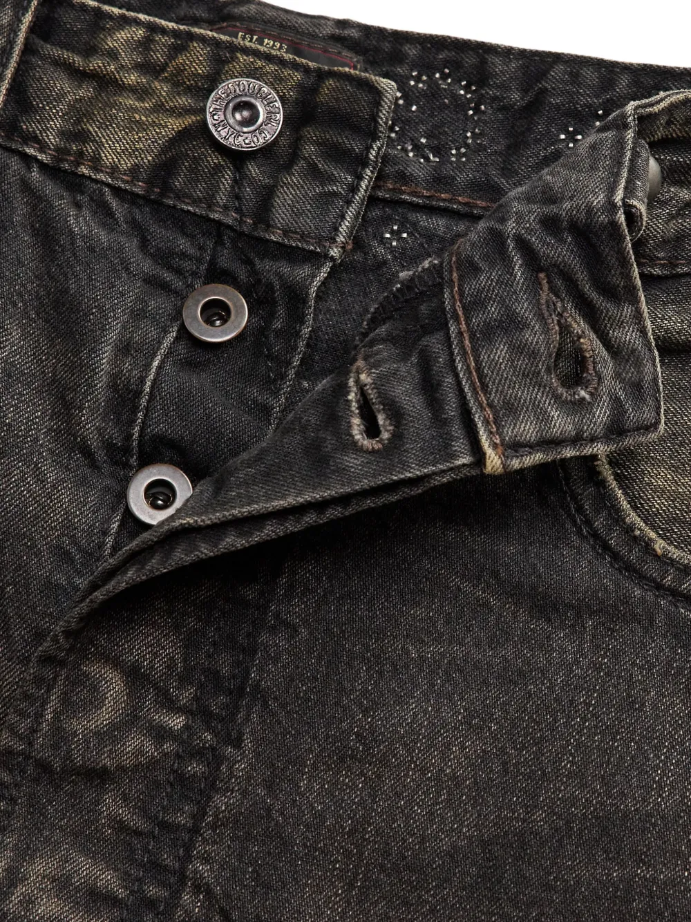 Ralph Lauren RRL Denim A-lijn rok met studs Zwart