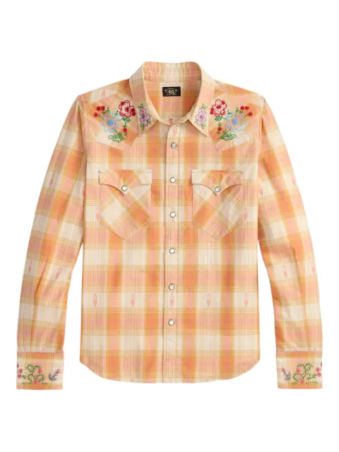 Ralph Lauren RRL camisa bordada con motivo de cuadros