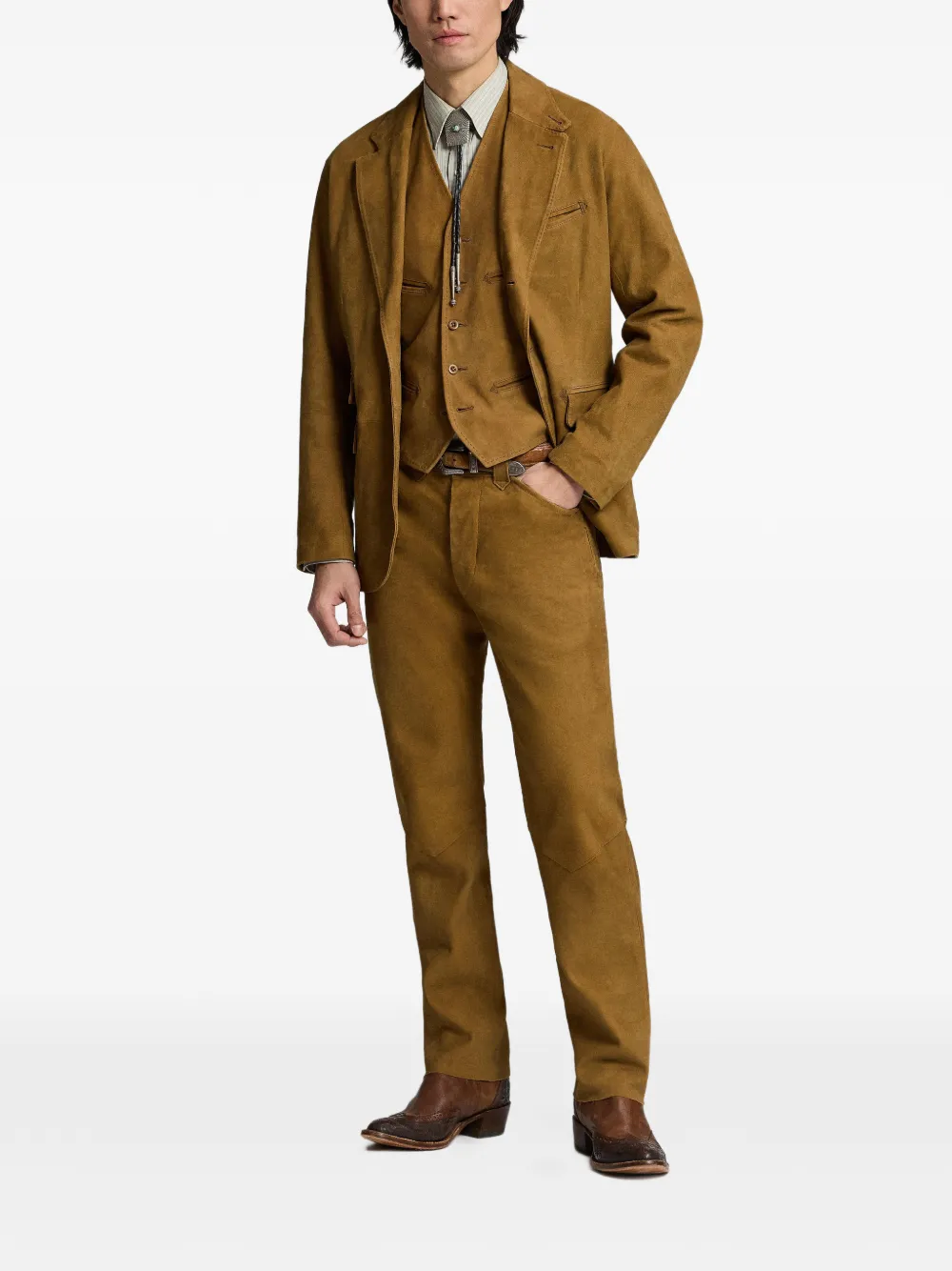 Ralph Lauren RRL スエード ベスト | ブラウン | FARFETCH JP