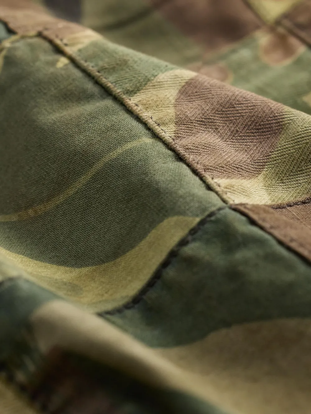  Ralph Lauren Rrl Patchwork-camouflage Shorts - Green 