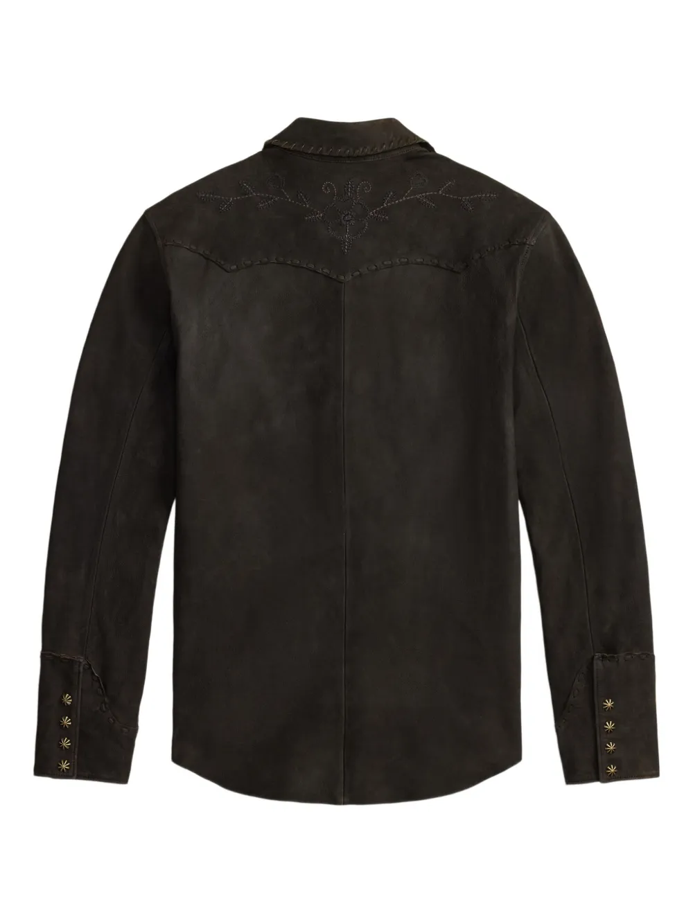 Embroidered Suede Shirt
