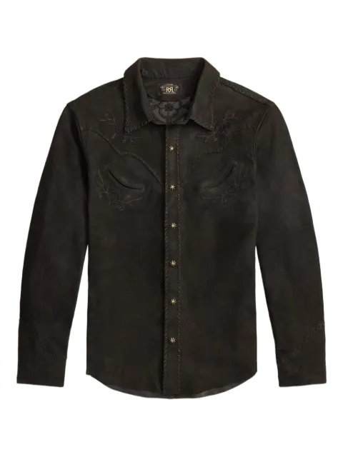 Ralph Lauren RRL embroidered suede shirt