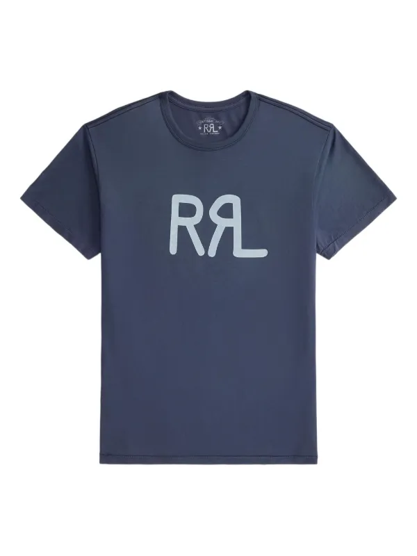 RRL 正規品 Tシャツ Ralph Lauren RRL ロゴ Tシャツ | ブルー | FARFETCH JP