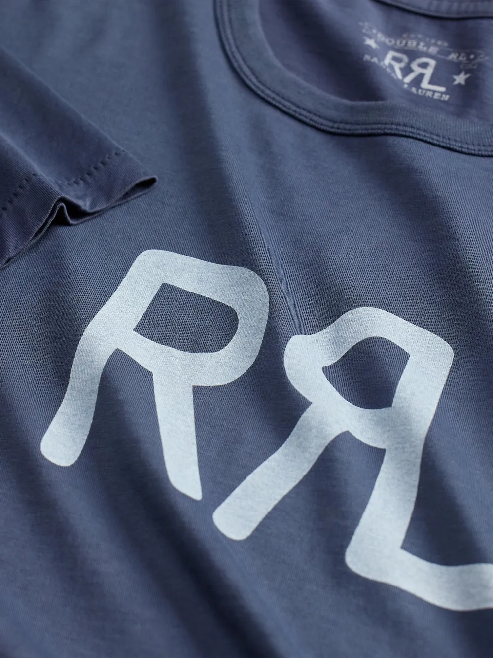 Ralph Lauren RRL Katoenen T-shirt met logoprint Blauw