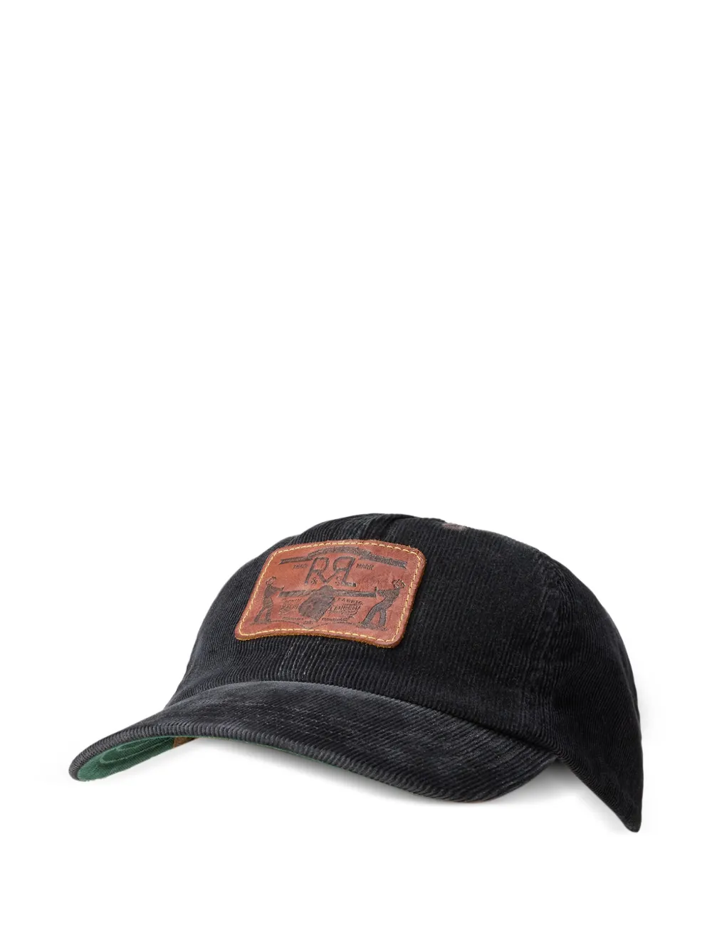 Ralph Lauren RRL Cappello da baseball a coste con applicazione logo - Nero