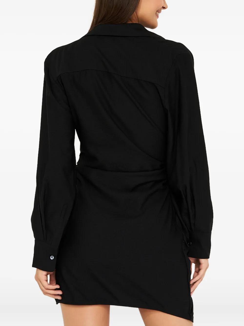 Jacquemus Asymmetrische mini-jurk Zwart