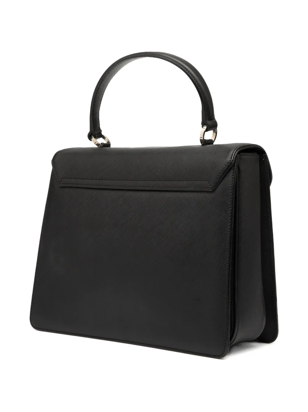 FERRAGAMO Pre-owned 2000-2025 Gancini Leather Katia Satchel In Black