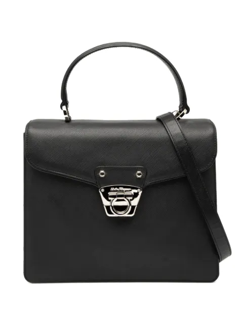 Ferragamo Pre-Owned 2000-2025 Gancini Leather Katia satchel