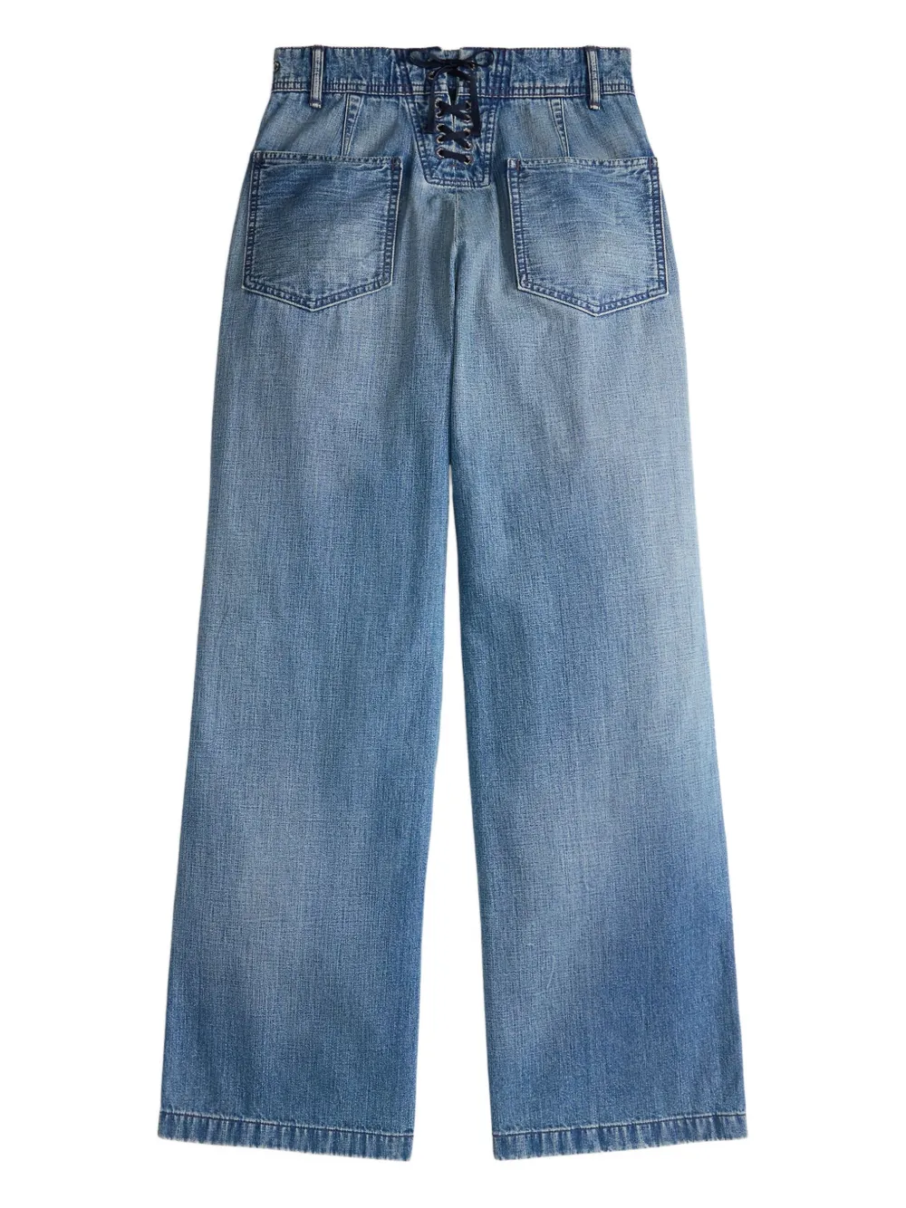Ralph Lauren RRL Jeans met wijde pijpen en veters Blauw