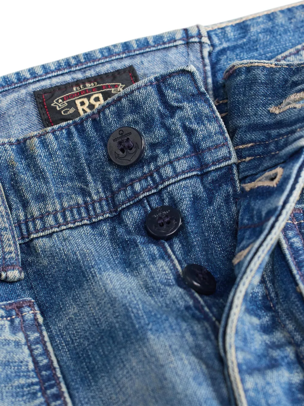 Ralph Lauren RRL Jeans met wijde pijpen en veters Blauw