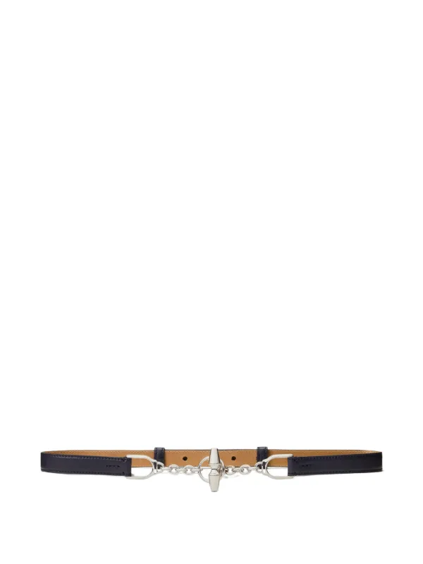 Ralph Lauren Collection Toggle Calfskin Belt in Blue