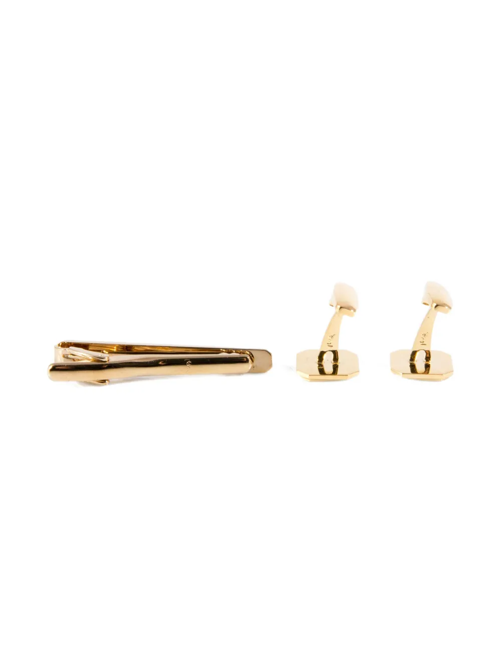 Saint Laurent Pre-Owned 1990s Cassandre logo cufflinks and tie clip set | Men | Image 2