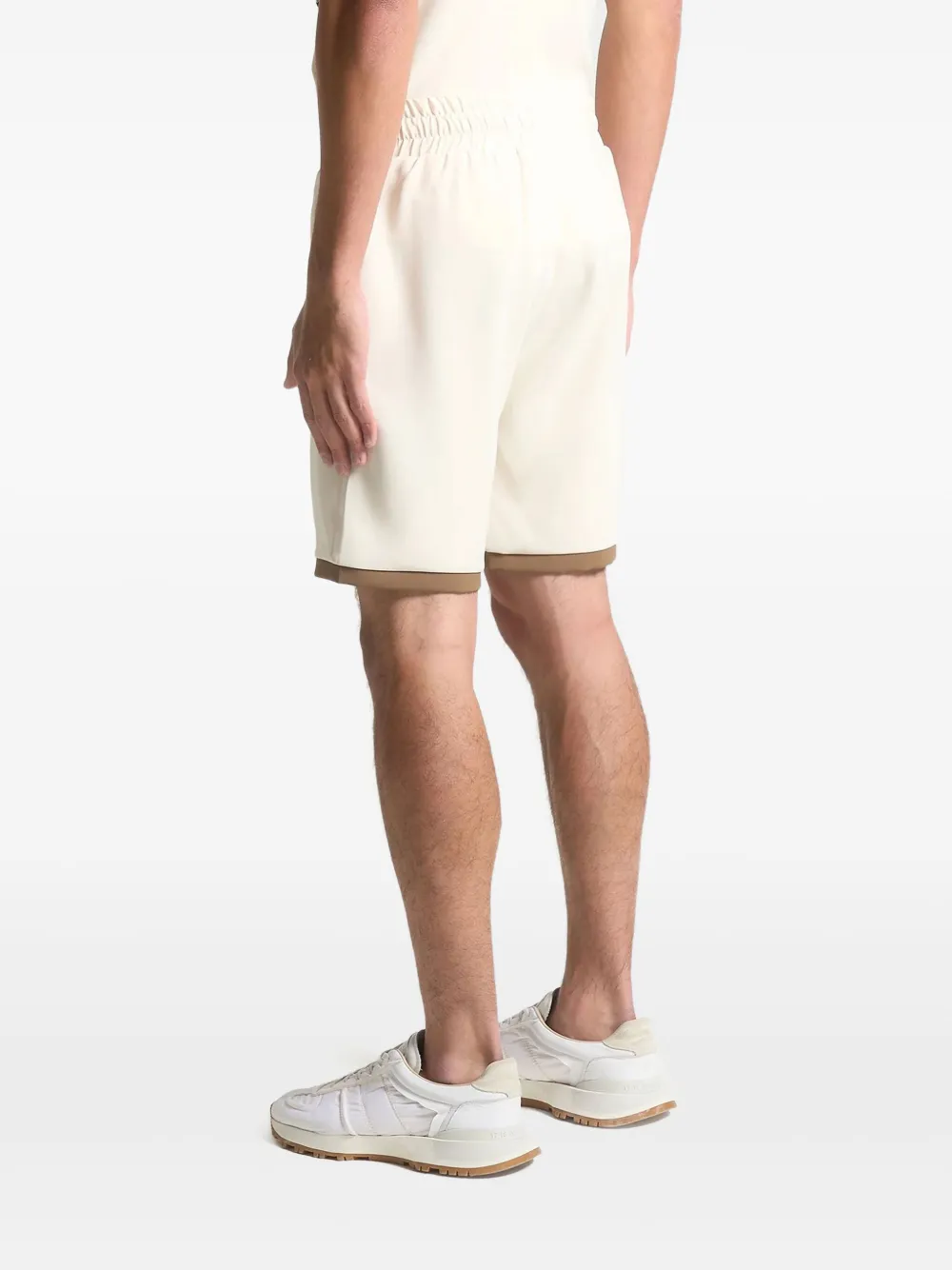 Manière De Voir Trainingsshorts met elastische taille Beige
