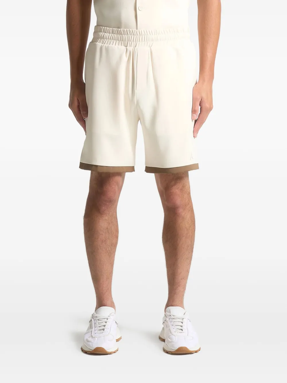 Manière De Voir Trainingsshorts met elastische taille Beige