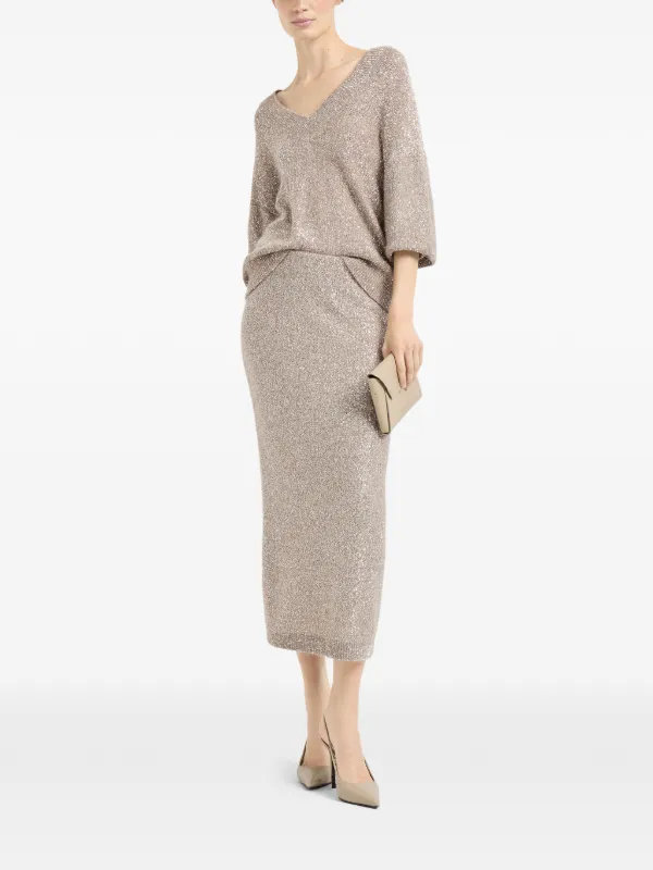 Brunello Cucinelli Vネック セーター | ニュートラル | FARFETCH JP
