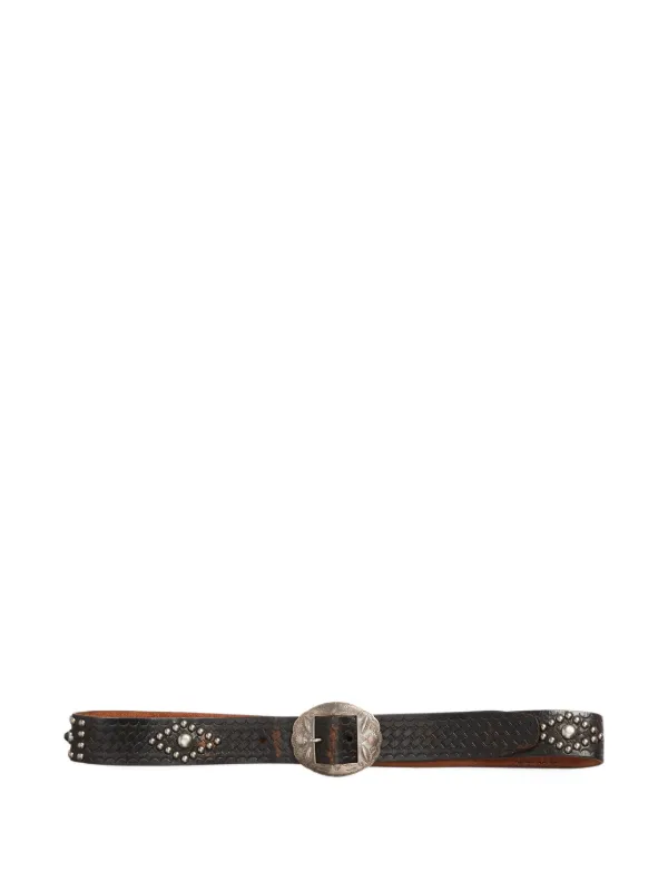 Ralph Lauren RRL スタッズ レザーベルト | ブラック | FARFETCH JP