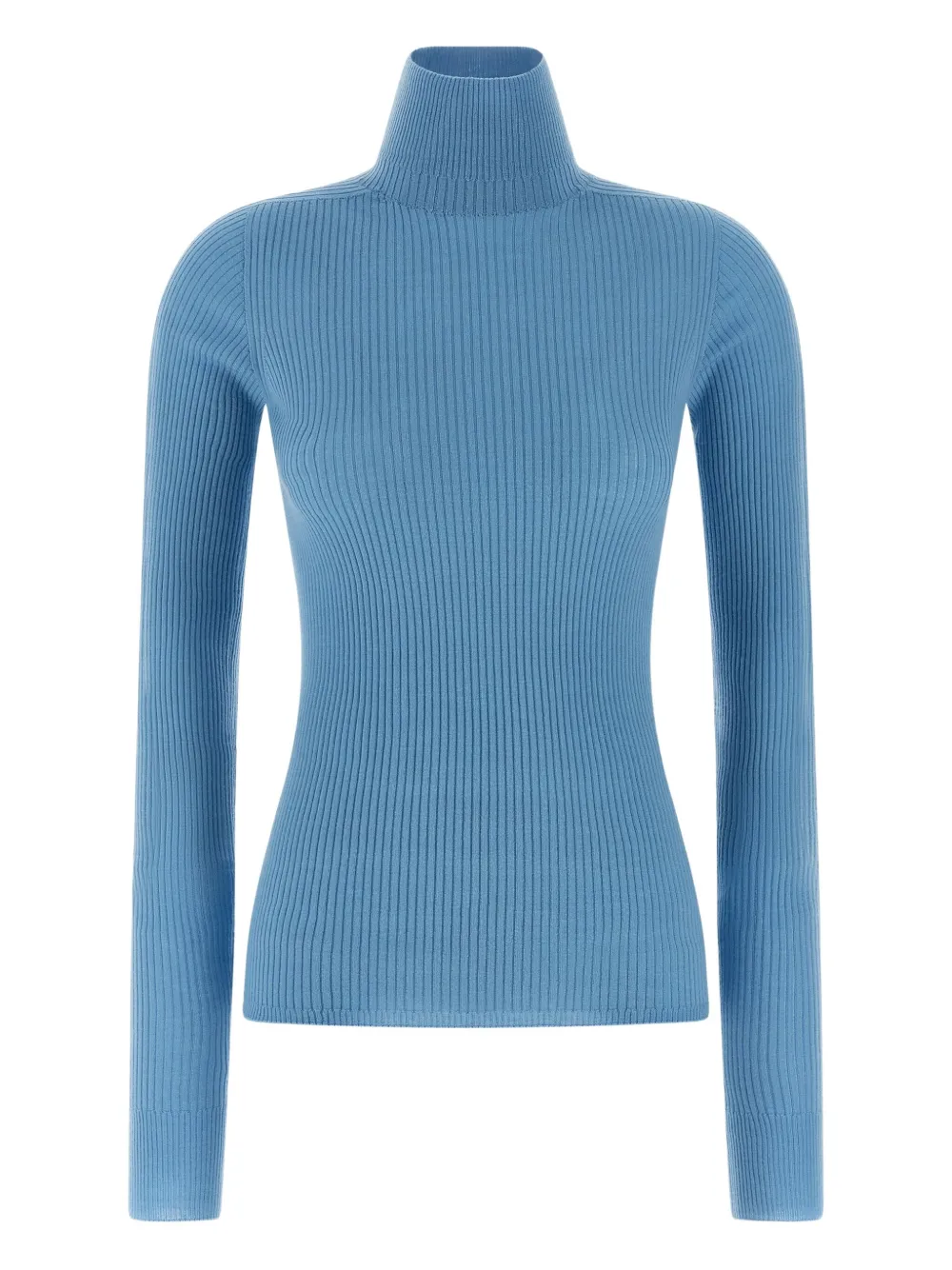 Sportmax ribbed-knit turtleneck top - Blu