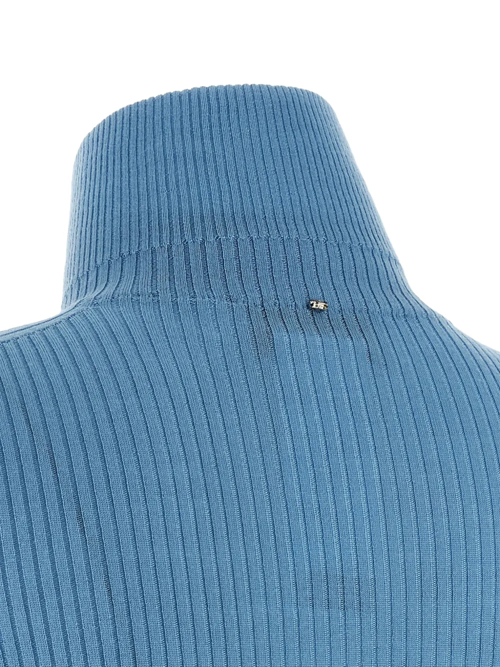Sportmax ribbed-knit turtleneck top Blauw