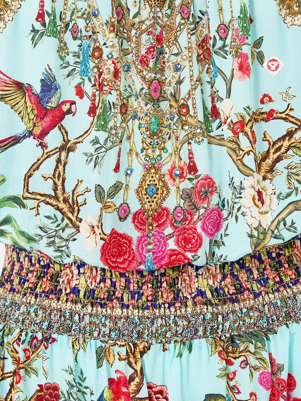 Camilla Sultans And Queens Off-the-shoulder Mini Dress In Blue