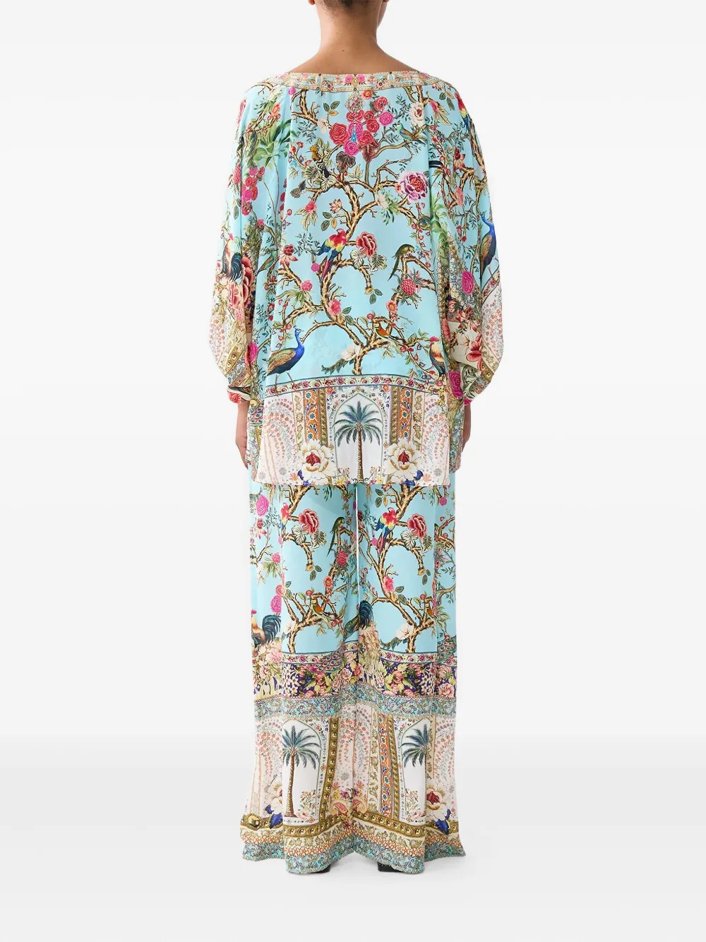 Camilla Sultans And Queens Tie-detail Blouse In Multi