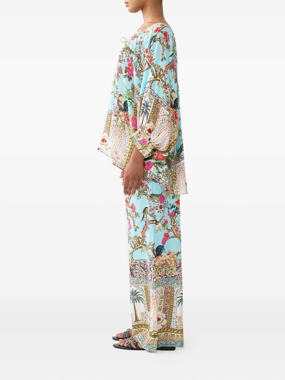 Camilla Sultans And Queens Tie-detail Blouse In Multi