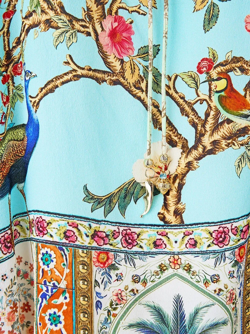 Camilla Sultans And Queens Tie-detail Blouse In Multi