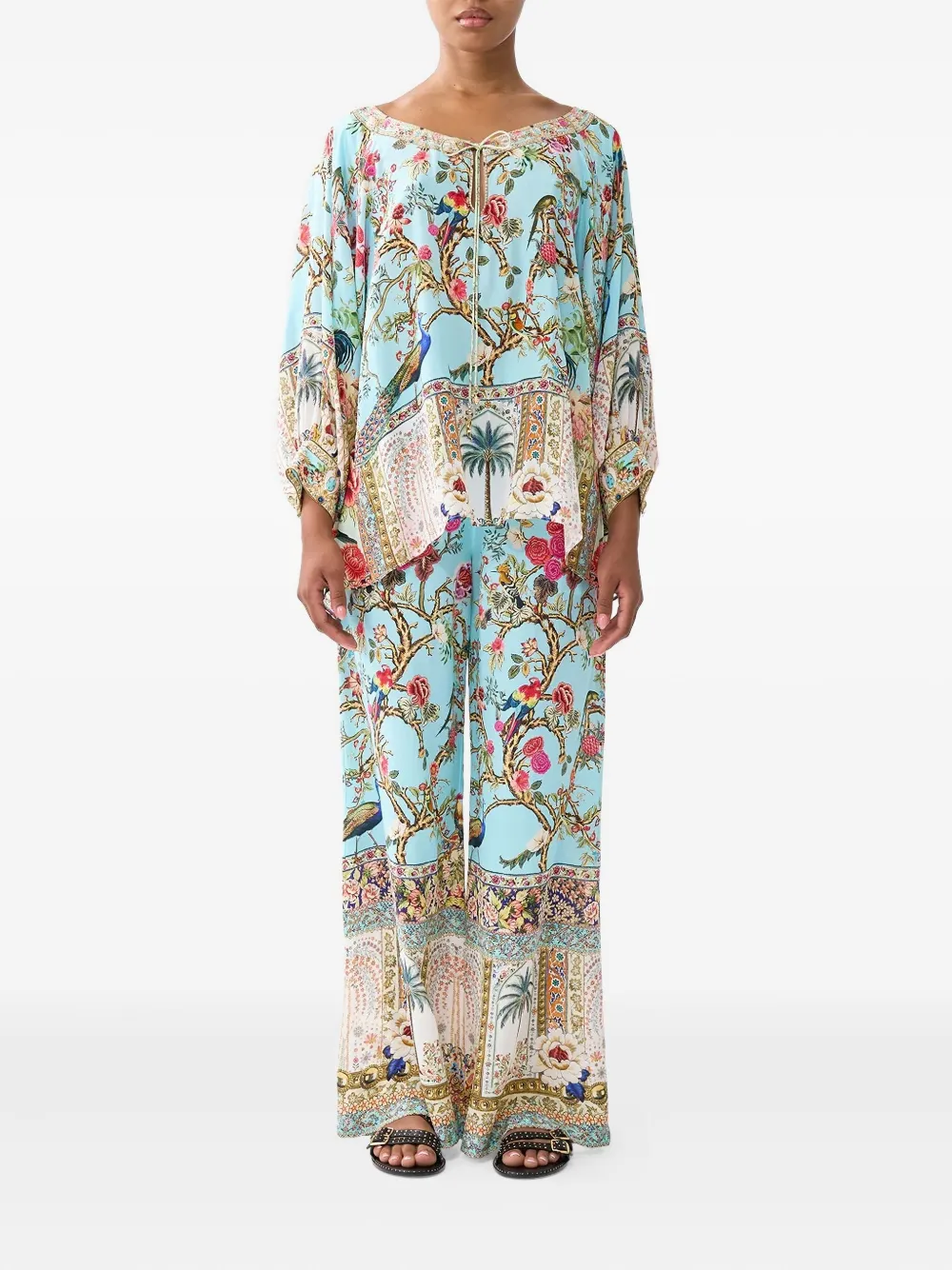 Camilla Sultans And Queens Drawstring-fastening Trousers In Multi