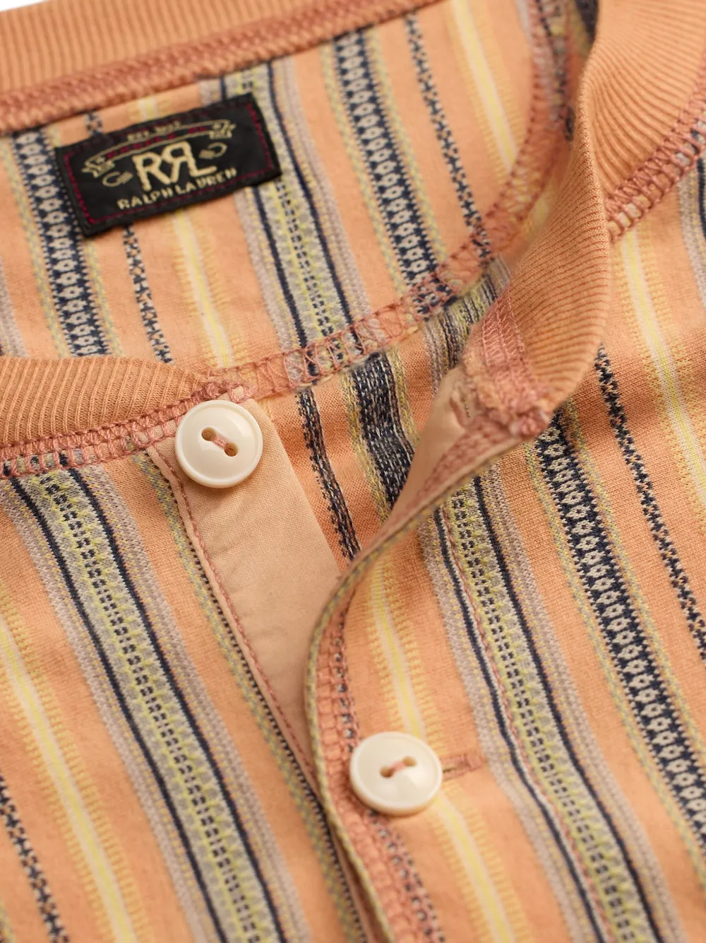 Ralph Lauren RRL Striped long-sleeve T-shirt | Orange | FARFETCH